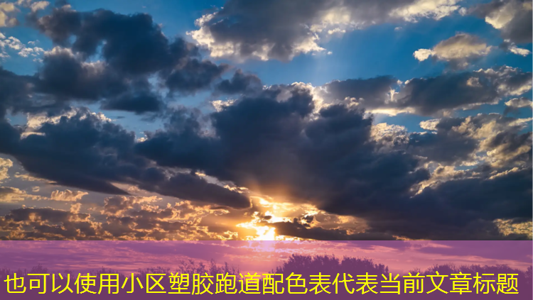 小区塑胶跑道配色表
